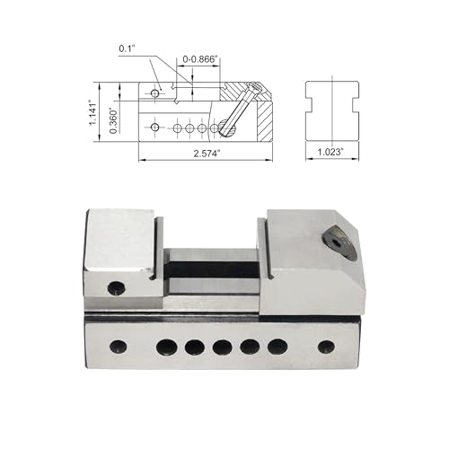 HFS(R) 1" Precision Grinding Screwless Mini Insert Vise Toolmaker Steel with .0002" Accuracy - size: 1-Inch
