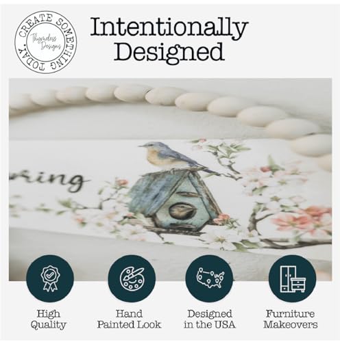 Rub on Transfers for Crafts and Furniture | 3 Design Sheets 6”x 12” | Home Decor Transfers | Furniture and Craft Decals | by Thymeless Designs (Farmhouse Churches) - style: Farmhouse Churches