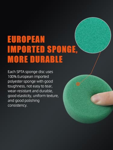 SPTA Mini Polishing Pads Set, 21 Pcs 2 inch/50mm Sponge Polishing Pads and Wool Buffing Pads, Car Foam Detail Polishing Pad Kit Mix Color for Car Detail Polishing and Waxing, Small Area Polishing - size: 2inch(50mm)