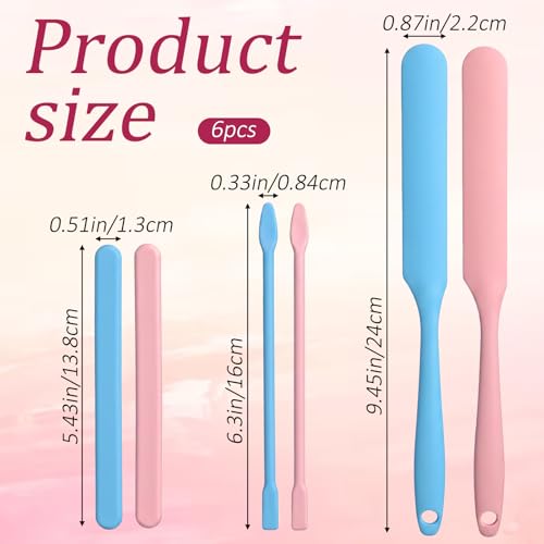 JJUNW 6PCS Epoxy Stir Sticks, Silicone Wax Sticks, Non-Stick Wax Spatulas