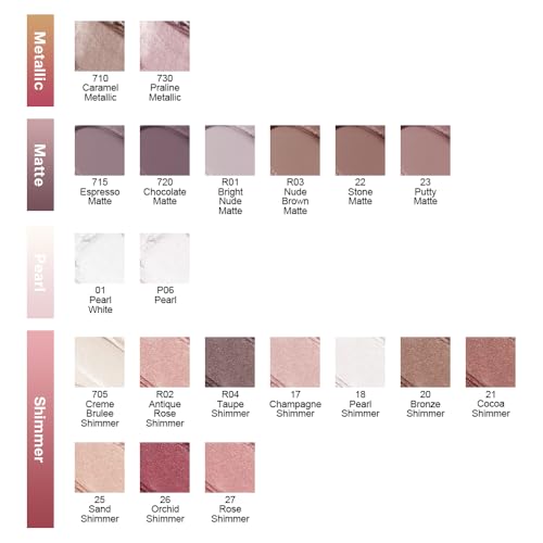 evpct Matte Espresso Coffee Brown Single Cream Eye Shadow Palette Pot Makeup for Older Women, Highly Pigmented Monochrome Cream to Powder Eyeshadow Palette Matte Liquid eyeshadow, Natural Waterproof - color: B715 Espresso-Matte, size: 0.17 Ounce (Pack of