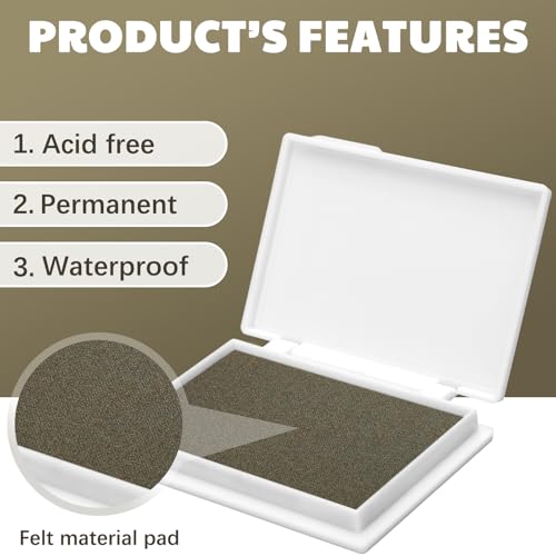 MotiMind 4 Pcs Archival Pigment Waterproof Ink Pad for Stamps, Colorful - color: Colorful