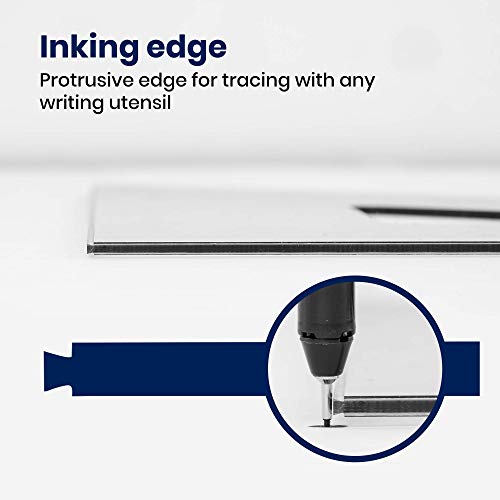 Pacific Arc Drafting Triangle, 6-inch, 45/90 Degrees, w/Inking Edge, Topaz - color: Topaz, size: 6-in, 45/90 degrees