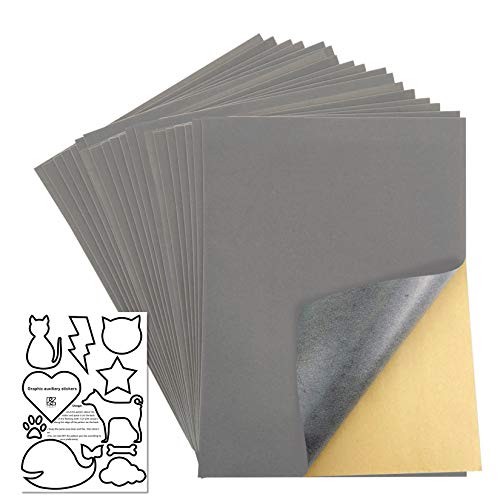 20 Pcs Self-Adhesive Velvet Flocking Liner Sheet(Space Gray) - color: Space Gray, size: 20 Pcs
