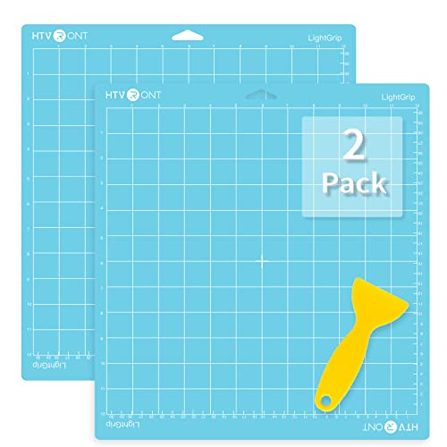 HTVRONT Light Grip Cutting Mat 12x12, 2 Pack, Quilting & Crafting - color: Blue, size: 12X12in