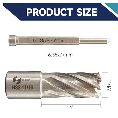 1PC M2AL HSS Annular Cutter 11/16" Cutting Dia 1" Depth 3/4" Weldon Shank - size: 11/16"×1"