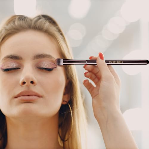 Eye Makeup Brush Set, 6 Pcs Professional Blending Eyeshadow Makeup Brushes for Concealer Eyebrows Eyeliner, Soft Hairs & Wood Handle…… (coffee 6pcs) - color: coffee 6pcs