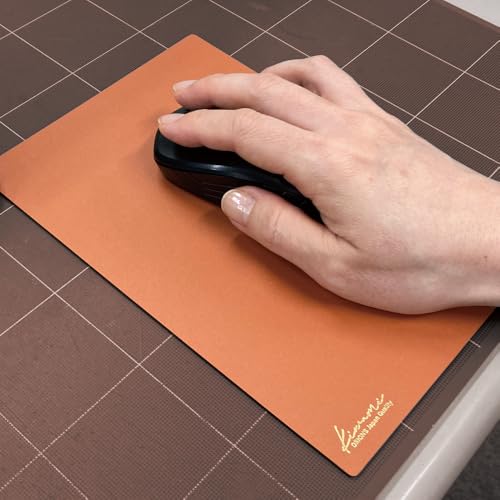 Kyoei Plastic Underlay Writing Mat B6 Brown & Camel WMS-B6-RBC - size: 7.3" x 5"