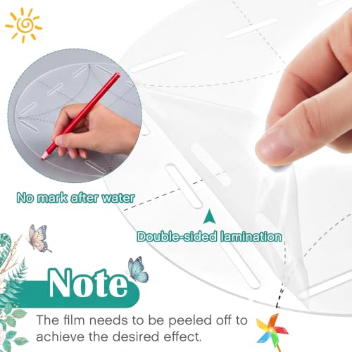 Taiyin 7 Pcs Quilt Circle Template & Washable Pens, Acrylic Circle Ruler