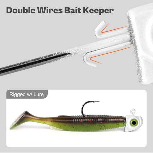 Fish Eye Swimbait Fishing Jig Heads for Bass Fresh&Saltwater - color: White-10Pack, size: 1/4oz