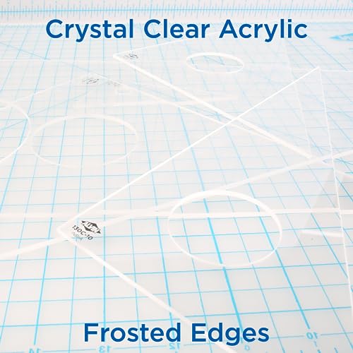 ALVIN Drafting Triangle, Clear Acrylic, 30/60 Degrees, 24 in, 130C-24 - size: 24", style: 30/60 Degrees