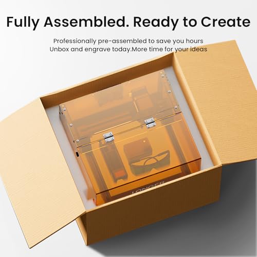 LONGER Ray5 Laser Engraver, 3500W High Precision Laser Engraving - color: Deep Black & Orange