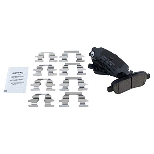 TRQ Front and Rear Brake Pads Ceramic - color: Ceramic, size: BFA12917