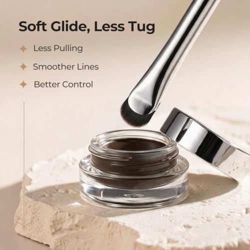 Albeaut Eyeliner Brush, Crescent-Shaped Eyeliner and Brow Brush - style: 187 curved eyeliner