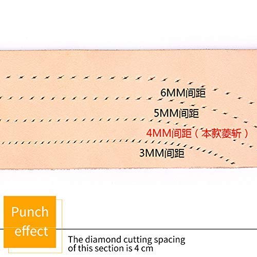 Alloy Steel 4pcs 6mm 1/2/4/6 Prong Lacing Diamond Stitching Chisel Hole Punches Tool,Sharp Pricking Iron Leather Craft Tool Sets DIY Handwork - size: 6mm
