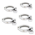TC 2" Tri Clamp with Wing Nut Stainless Steel 304 Heavy Duty Sanitary Clamp Single Pin Tri Clamp Clover with Silicone Gasket(5 pack) - size: 2 inch(5 pack)
