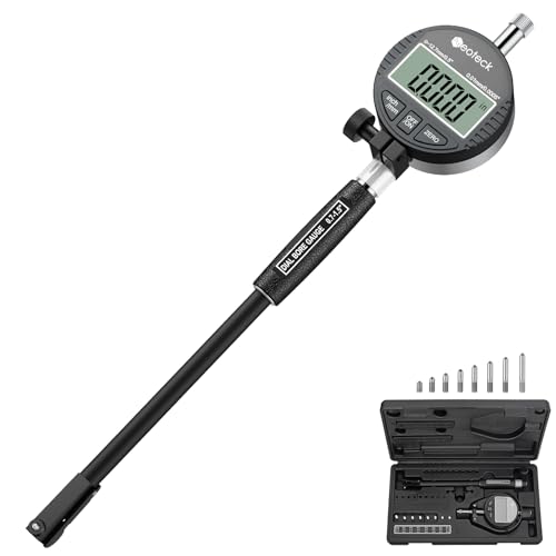 Neoteck Digital Dial Bore Gauge, 0.7-1.5" Internal Cylinder Measuring Tool - color: Black, size: 0.7-1.5 inch