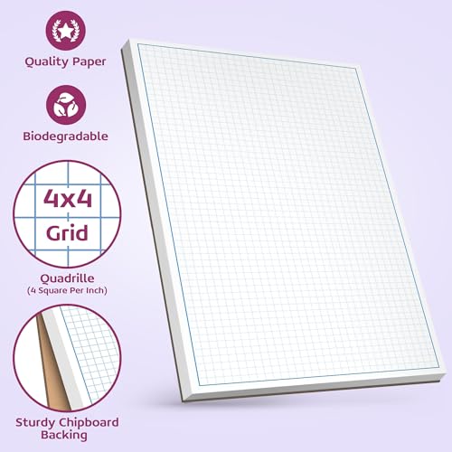 NextDayLabels Blueprint Graph Paper Pad 8.5x14, 50 Sheets, 1-Pack - size: 8-1/2 x 14" (1 Pad)
