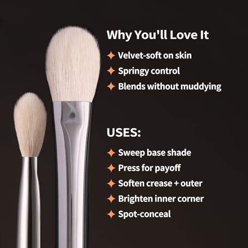 Albeaut Eyeshadow Brush, Eye Makeup Brush Even Eyeshadow Applicators Soft Natural Hair Bristles for Flawless Smudge, Multi-task for spot conealing & highlighting (194 Multi-Eye) - style: 194 Multi-Eye
