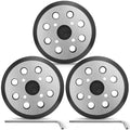 3 Pack 5" 8 Hole Replacement Sander Metal Pad Compatible with Milwaukee 6021-21 6034-21 2648-20 2648-21 Orbital Sander Hook and Loop Replacement Part #51-36-7100 (4 Screw Holes Sander Pads) - style: Metal Pad 3 PACK