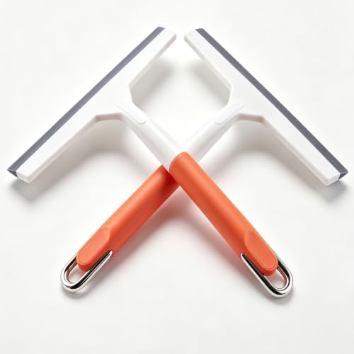 2Pcs 9.8 Inch Silicone Squeegee for Shower Glass Doors,Tiles,Countertops