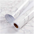Marble Contact Paper White Peel and Stick Wallpaper for Kitchen Countertop - color: Gray/White, size: 17.7" x 196.8"
