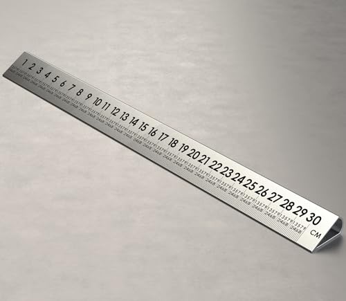 2-Pack 12 Inch 30° Precision Metal Ruler, High-Grade Laser-Engraved Aluminum Ruler for School, Office, Architects, Draftsman, and Engineers (Onyx Black and Silver) - color: Silver, Onyx Black
