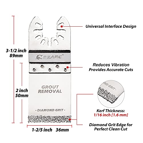 EZARC Diamond Oscillating Saw Blades for Grout and Mortar, 3-Pack - size: 3Pcs