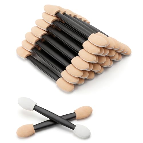 100 Pcs Eye Shadow Applicator Sticks, 2.56 Inch Dual Sides Disposable Eyeshadow Applicator for Eye Makeup, Women