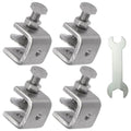 Stainless Steel C Clamps, Mini Tiger Clamp Set for Mounting, Heavy Duty Metal U Clamps, Small Desk G-Clamp with 0.79 Inch Stable Wide Jaw Opening for Metal Working Woodworking Welding Building (4pcs) - size: 0.79 in / 20mm (4 Pcs)