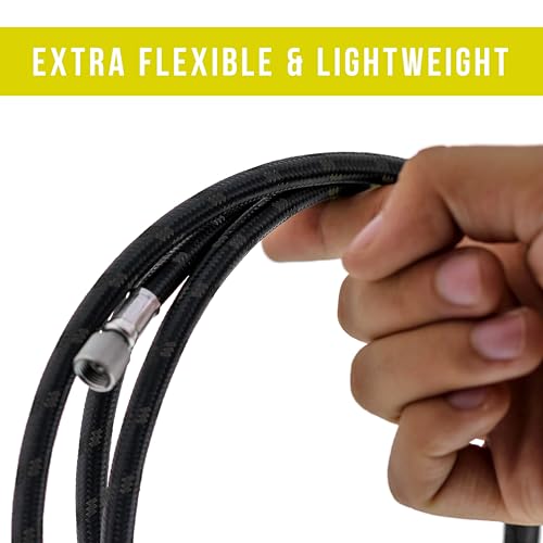 Master Airbrush Premium 6 Foot Nylon Braided Airbrush Hose - size: 6' (1/8" & 1/4" Fittings)