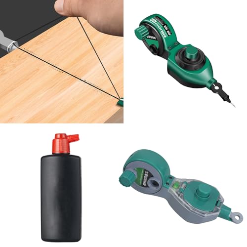 UncleS Inks Scriber Line Marker Tool With Easy Manual Winding High Precisions Line Tool For Woodworking And Bricklaying Build In Sponges