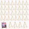 36 Pack 9 Inch Wood Tripod Easel Stand for Painting Canvases