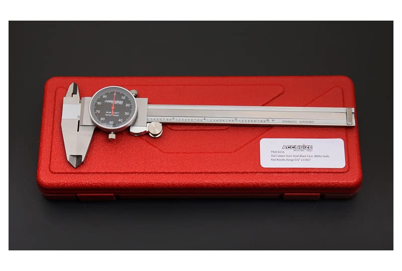 Accusize Black Face Dial Caliper 0-6 in x 0.001 in, P920-B216