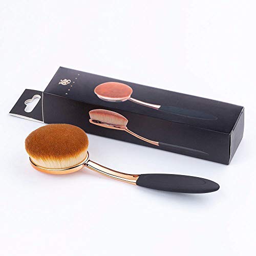 Yoseng Oval Foundation Brush Large Toothbrush Makeup Brushes Fast Flawless Application Liquid Cream Powder Foundation（Pack of 2） - style: Large（pack of 2)