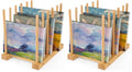 VISWIN Tabletop Art Storage Rack - Wooden Drying & Display Rack with Adjustable Slots for Organizing Canvas, Prints, Artwork, Panels, and Posters - Ideal Organizer for Studios & Galleries (Pack of 2) - size: Desktop Art Rack (Pack of 2)