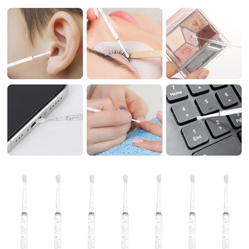 Tbestmax 500 Pcs Micro Applicator Brush, Micro Swabs, Disposable Eye Lashes Mascara Wands for Eyelash Extension - Crystal Black - color: Crystal Black