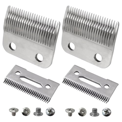 2x Blade Fit for Wahl Clipper Blades, Fit for Wahl Precision Replacement Blades,2 Hole Clipper Blade Replacement Fit for Wahl MC3 Replacement Blades