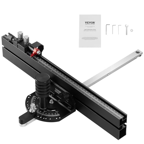 VEVOR Precision Miter Gauge with 18 in Fence, Standard Slot 3/4'' x 3/8'' - size: 18 Inch