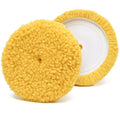 7.5" Wool Polishing Pad 2-Pack – Blended Wool Buffing Pads for Cars, Boats & RVs – Hook & Loop Backing – Removes Swirls, Micro Scratches, Fine Defects