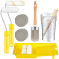 LemonRoad 18 Pcs Paint Brush and Roller Set, 4 Inch, Combo Brush Set - size: 4 Inch, style: Combo Brush Set