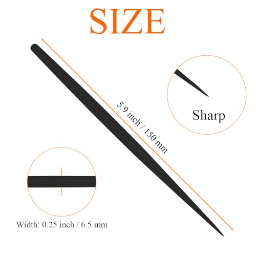 2 PCS Clay Needle Tools Sculpting Ceramics Modeling Carving Tools for Model Clay Supplies, Stainless Steel Ceramic & Pottery Stylus Tool 5.9 Inch Texture Needle Pottery Scoring Tool, Black, LXLVOUEG - color: black, size: 5.9x0.26Inch-2P