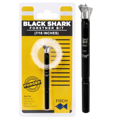 Forstner Drill Bit - Black Shark Forged Steel for Woodworking Size: 7/16 in - size: 7/16 in