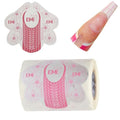 100Pcs Butterfly Form Self-Adhesive Nail Art Paper Tray for Acrylic UV Gel Manicure Tool Decor