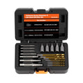 19 Pcs Bolt & Screw Extractor Set, HSS-424 Spiral Extractor, CR-MO - size: 19PCS