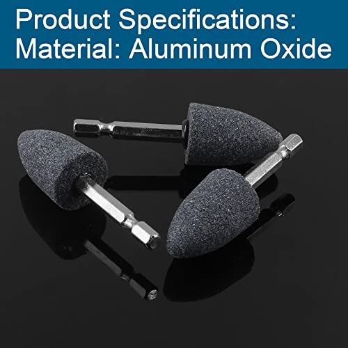 5PCS Abrasive Drill Bits Stone Grinding Bits, 1/4" Hex Shank Small Grinding Wheel Bits Rotary Tool Drill Bit Grinding Attachment, Grinding Point for Polishing, Deburring, Carving, Engraving - style: Cone Shaped