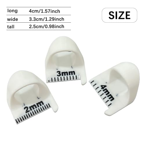 Sewing Needle Gauge Measuring Tool(3 Pcs * Mix) (White) - color: white