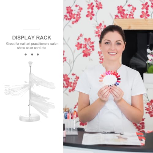 Beaupretty Nail Display Stand, 120 Clear Sample Sticks, Spiral Color Chart