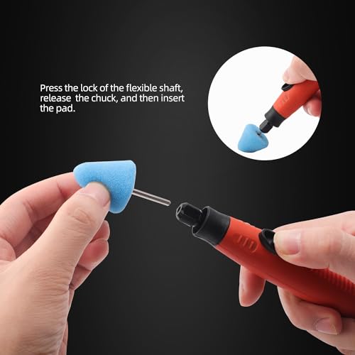 Polishing Cone ZFE 9 PCS Sponge Buffing for Automotive Car Wheel Hub Care, Metal Polish Buffing Polishing Ball for Aluminum and Stainless Steel