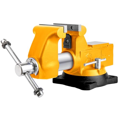 Forward 1755A 5.5 Inch Heavy Duty Bench Vise with Anvil and 360°Swivel Base - size: 5.5 Inch